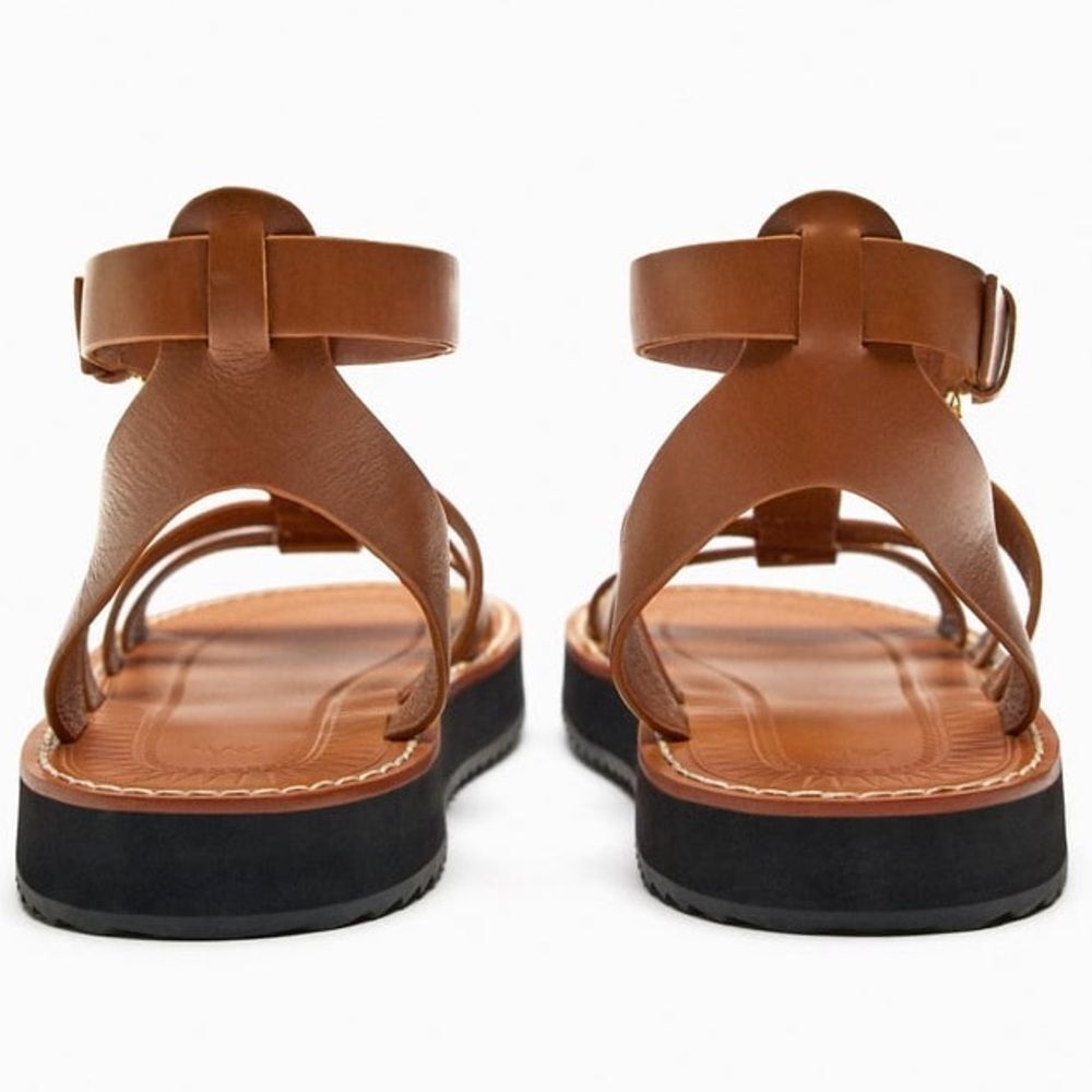 ZARA LEATHER FISHERMAN SANDALS - Picture 3 of 10